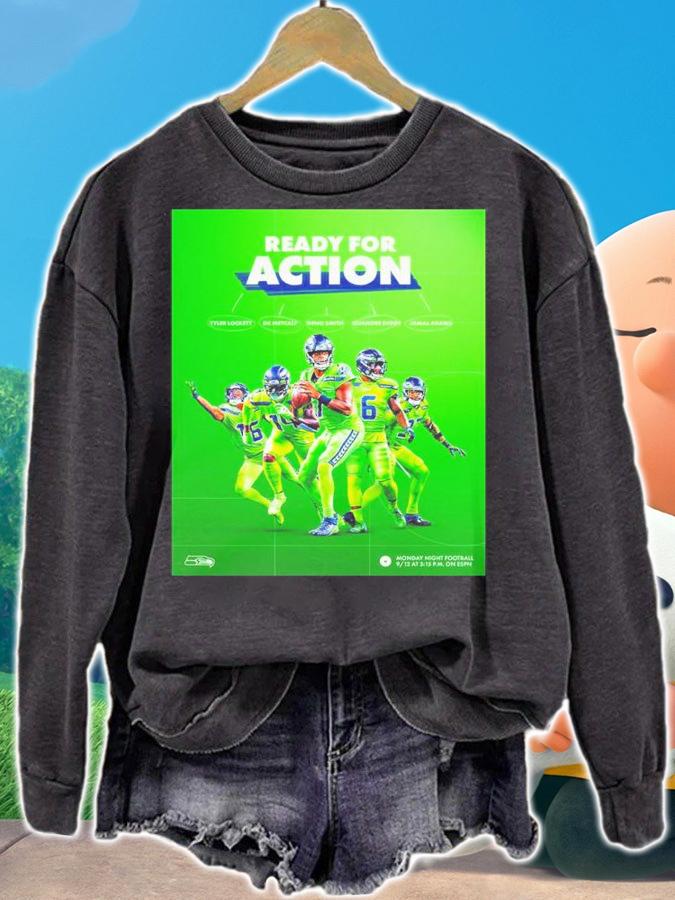 Seattle Seahawks Ready For Action Green In NFL Shirt t-shirt sweatshirt