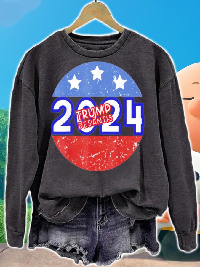Trump Desantis 2024 Retro Campaign T-Shirt t-shirt sweatshirt