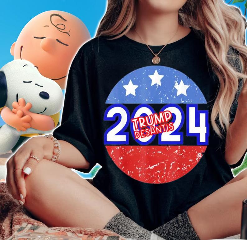 Trump Desantis 2024 Retro Campaign T-Shirt t-shirt woman shirt