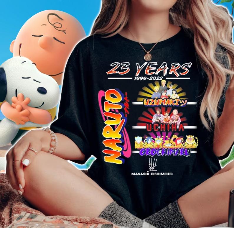 23 Years 1999-2022 Naruto Masashi Kishimoto Shirt t-shirt woman shirt