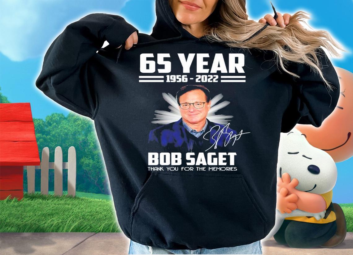 65 Years 1956-2022 Bob Saget Signatures Thank You For The Memories Shirt t-shirt