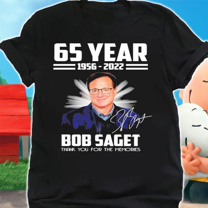 65 Years 1956-2022 Bob Saget Signatures Thank You For The Memories Shirt t-shirt