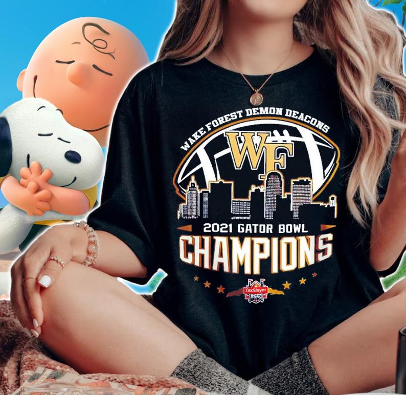 2021 Gator Bowl Champions NCAA Graphic Wake Forest Demon Deacons shirt t-shirt