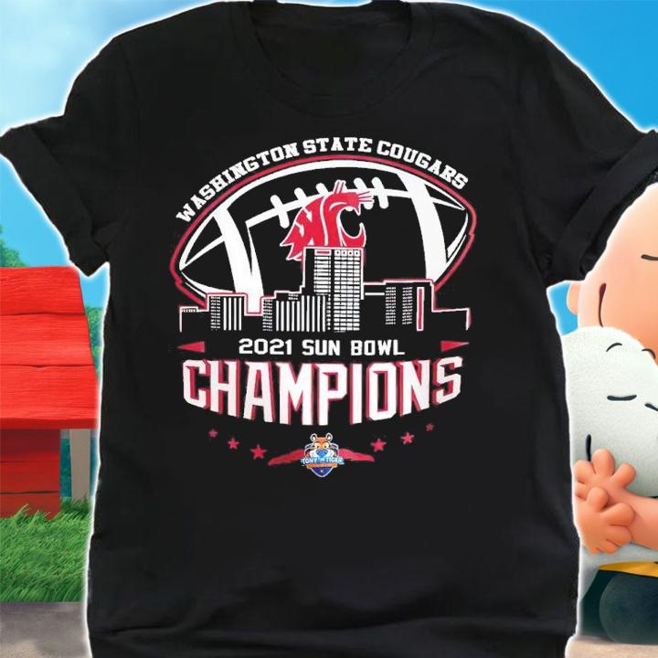 2021 Sun Bowl Champions NCAA Graphic Washington State Cougars shirt t-shirt