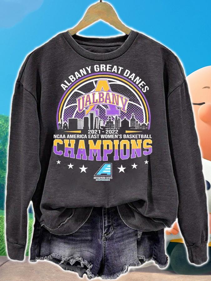 Albany Great Danes 2022 NCAA America East Women's Basketball Champions T-Shirt t-shirt