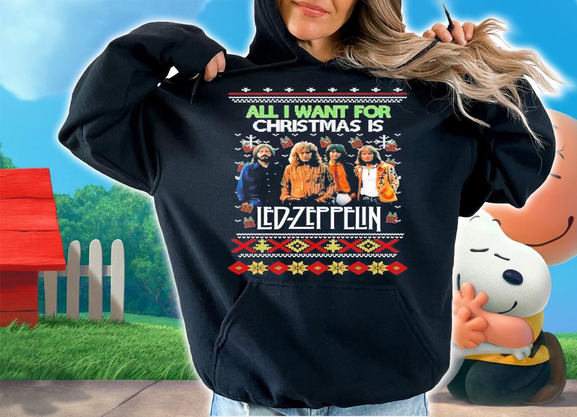 All I Want For Christmas Led Zeppelin Ugly Christmas Shirt t-shirt