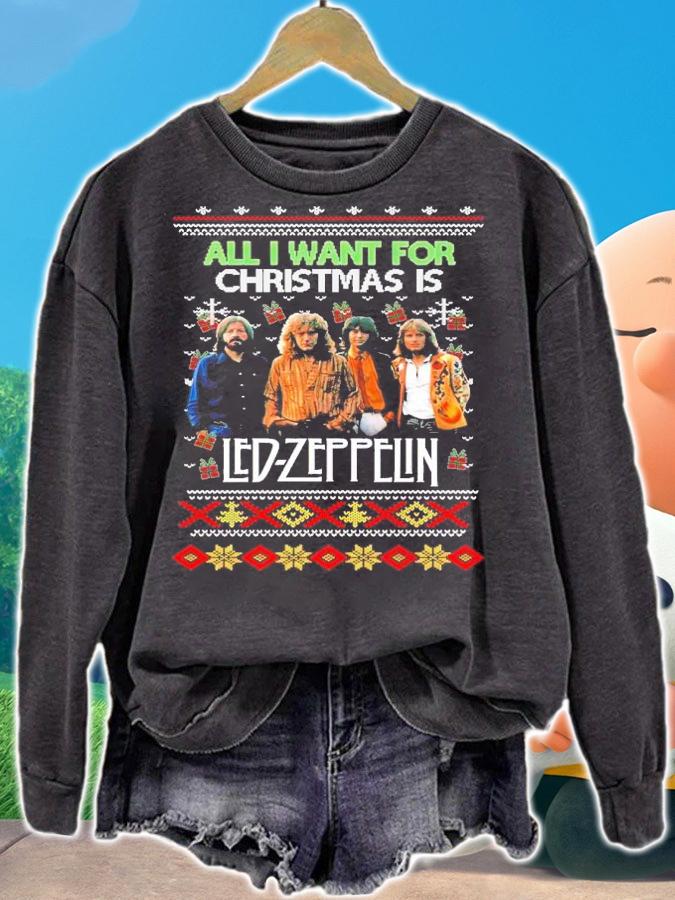 All I Want For Christmas Led Zeppelin Ugly Christmas Shirt t-shirt