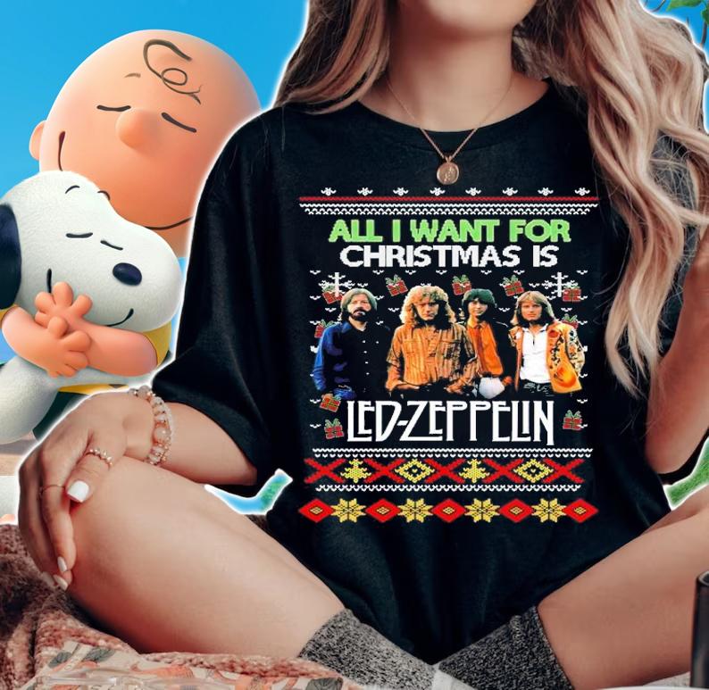 All I Want For Christmas Led Zeppelin Ugly Christmas Shirt t-shirt
