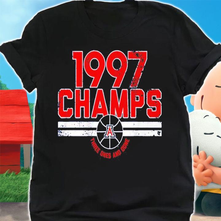 Arizona Wildcats Basketball 1997 Champs Three Ones And Done Shirt t-shirt shirt