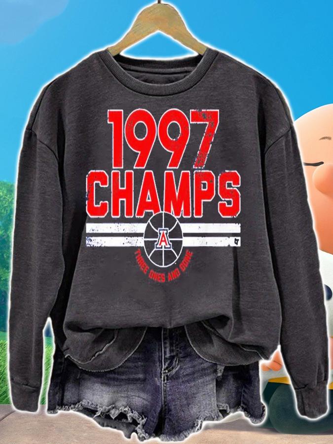 Arizona Wildcats Basketball 1997 Champs Three Ones And Done Shirt t-shirt sweatshirt