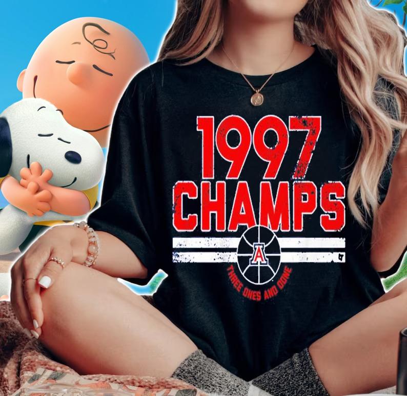 Arizona Wildcats Basketball 1997 Champs Three Ones And Done Shirt t-shirt woman shirt