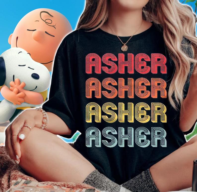 Asher Gift Name Personalized Funny Retro Vintage Birthday Shirt t-shirt