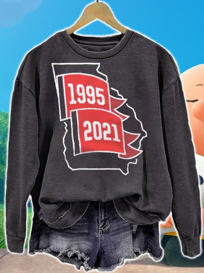 Atlanta Braves 1995 and 2021 T-shirt t-shirt sweatshirt