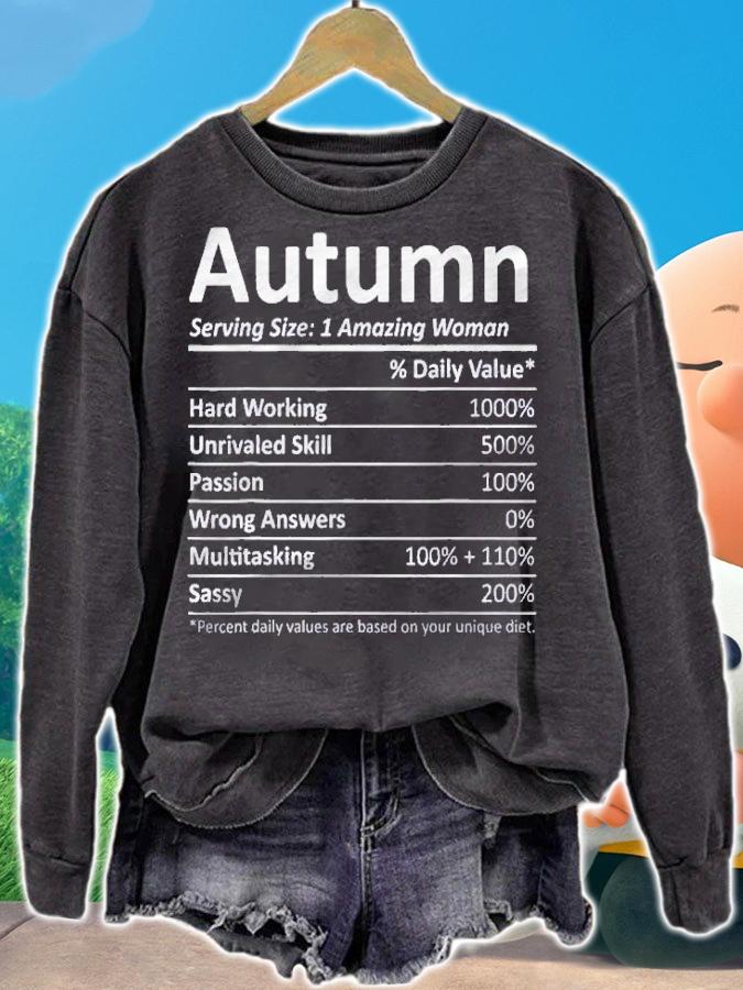 Autumn Nutrition Personalized Name Funny Christmas Gift Idea Shirt t-shirt sweatshirt