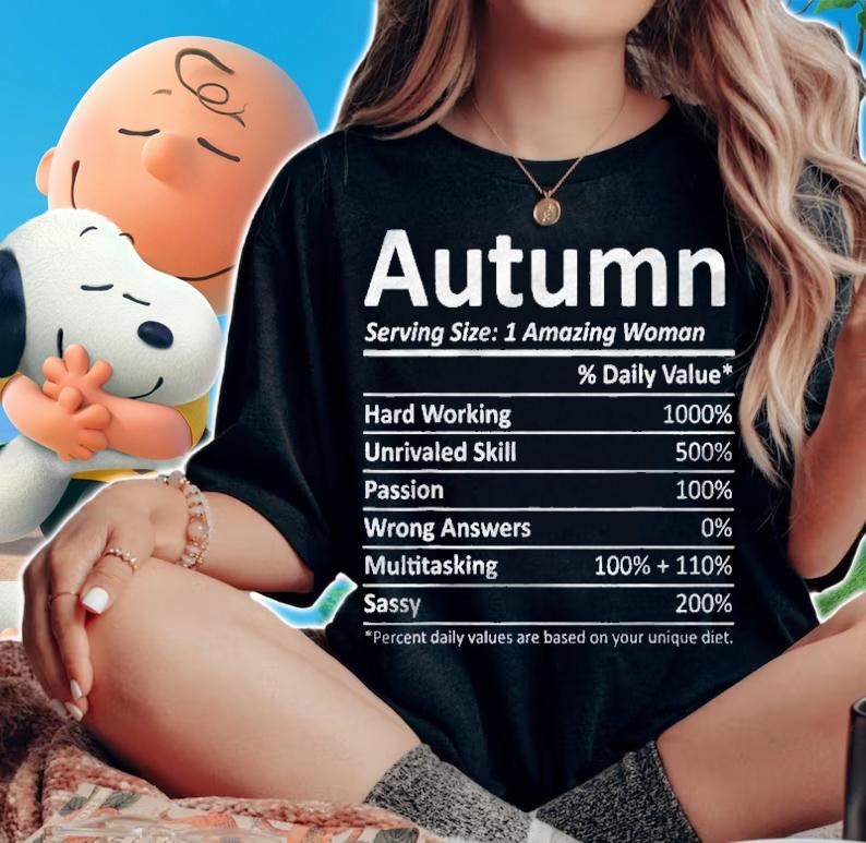 Autumn Nutrition Personalized Name Funny Christmas Gift Idea Shirt t-shirt woman shirt