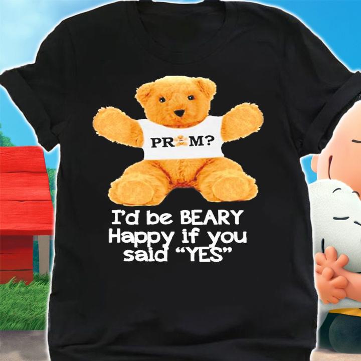 Bear Beary Happy Prom Proposal Promposal T-Shirt t-shirt