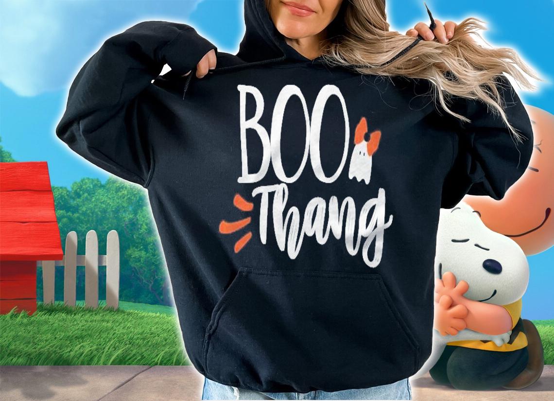 Boo Thang Thing Cute Halloween Ghost Girls Bow Gift Premium T-shirt t-shirt hoodie