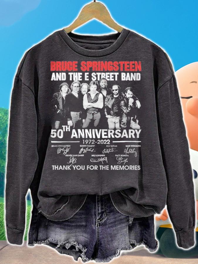 Bruce Springsteen And The E Street Band 50th Anniversary Signatures Thank You For The Memories t-shirt sweatshirt
