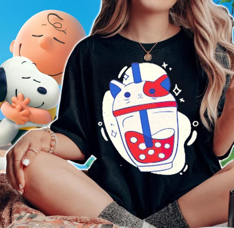 Bubble Tea Cat Lover Cat Mom T-Shirt t-shirt