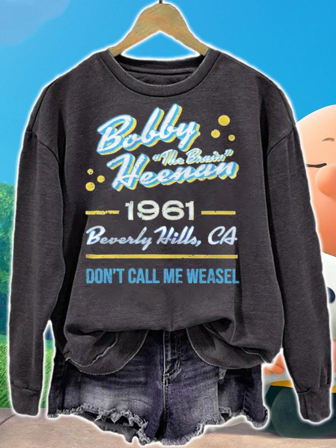 Bobby Heenan the Brain 1961 Beverly Hills CA don't call me weasel T-shirts, hoodie and v-neck t-shirt