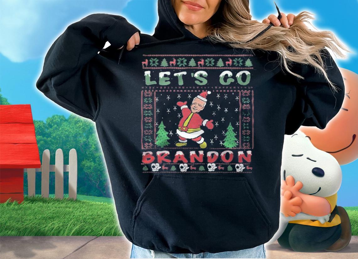 Let's Go Brandon Christmas Joe Biden Santa Claus Christmas T-Shirt t-shirt hoodie