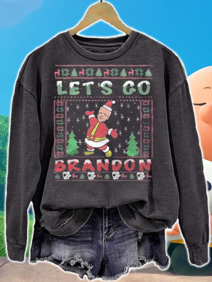 Let's Go Brandon Christmas Joe Biden Santa Claus Christmas T-Shirt t-shirt sweatshirt