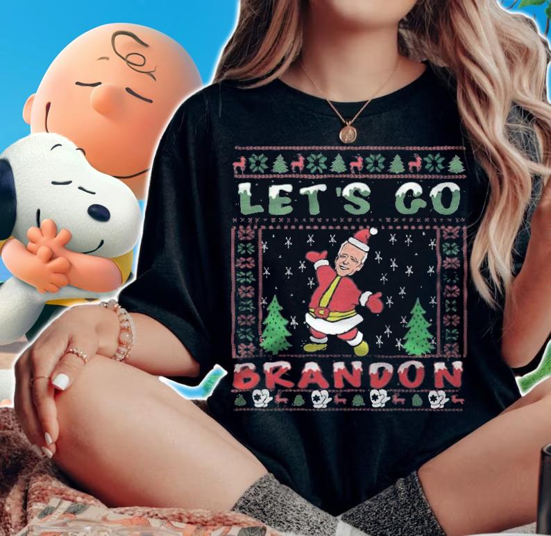 Let's Go Brandon Christmas Joe Biden Santa Claus Christmas T-Shirt t-shirt woman shirt