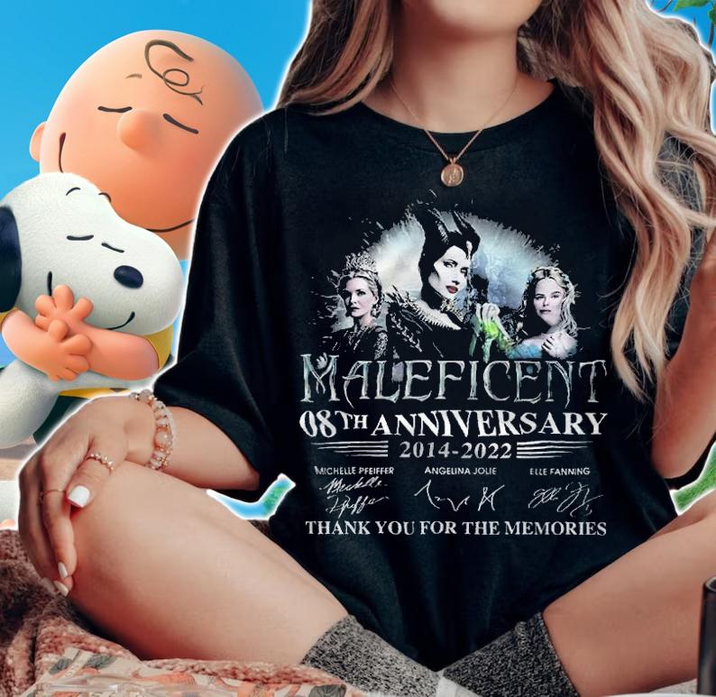 Maleficent 08th Anniversary 2014-2022 Signatures Thank You For The Memories Shirt t-shirt