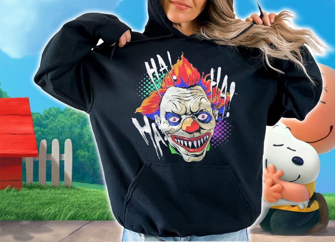 Scary Creepy Clown Laugh Horror Halloween Kids Men Costume Shirt t-shirt hoodie
