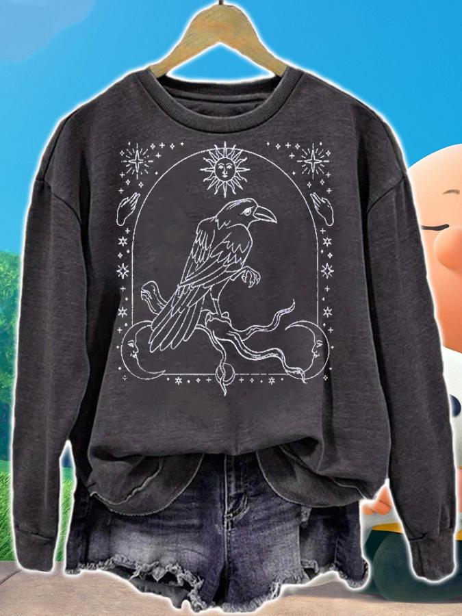 Crow Gothic Bird Animal Spooky Witchcraft Raven Shirt t-shirt sweatshirt