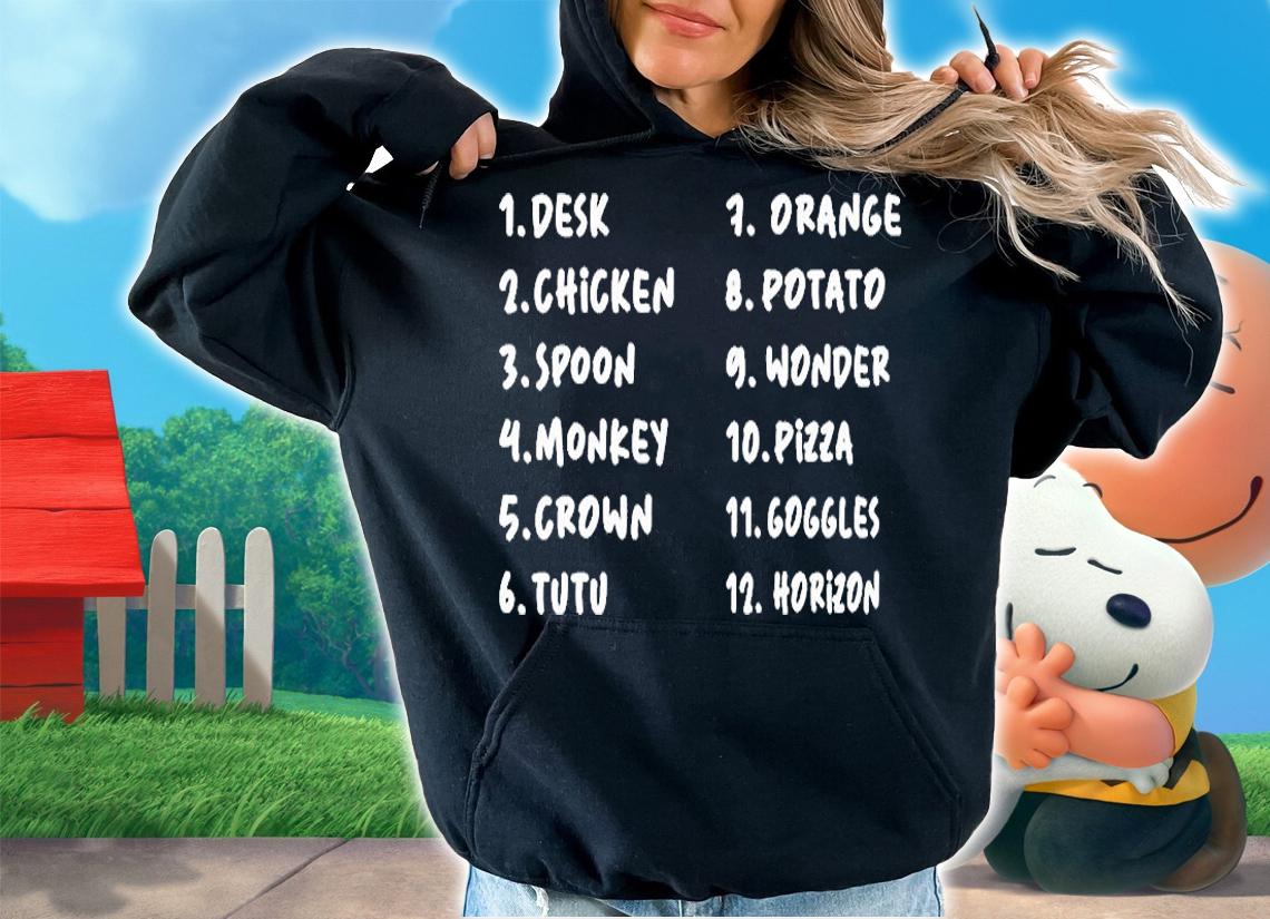 Desk Chicken Spoon Monkey Crown Horizon T-Shirt t-shirt hoodie