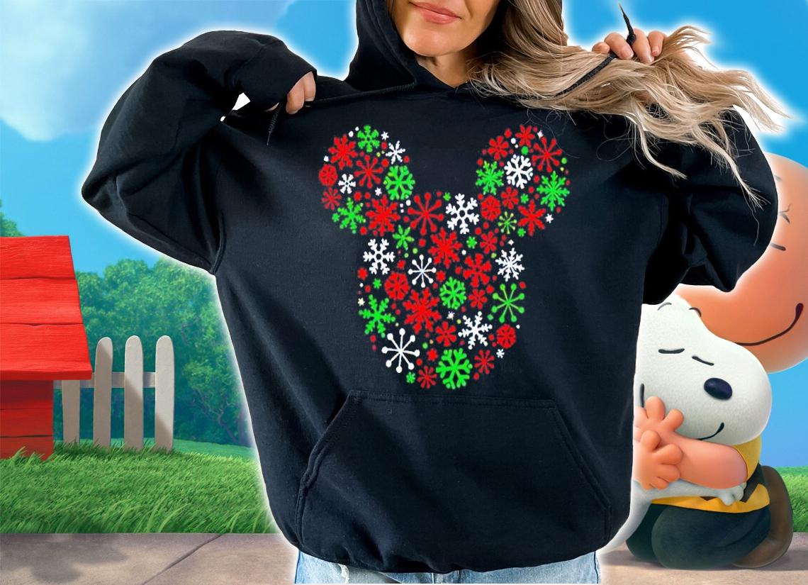 Disney Mickey Mouse Icon Holiday Snowflakes Shirt t-shirt