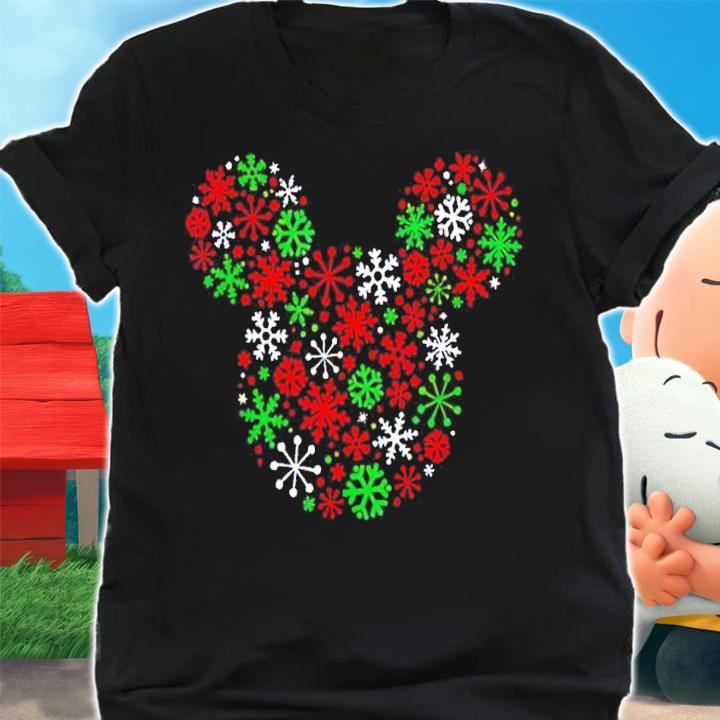 Disney Mickey Mouse Icon Holiday Snowflakes Shirt t-shirt