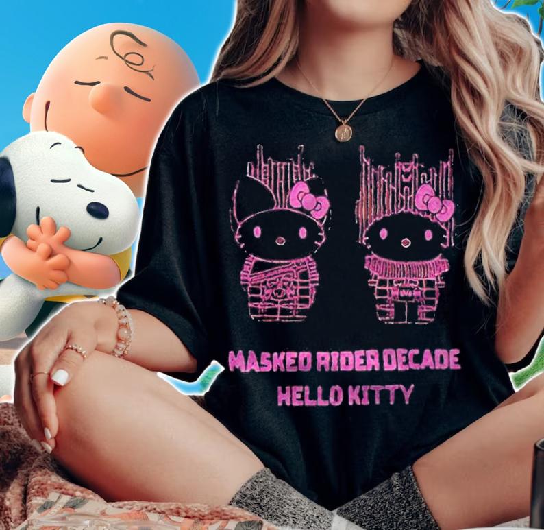 Masked Rider Decade Hello Kitty pink T-shirt t-shirt woman shirt