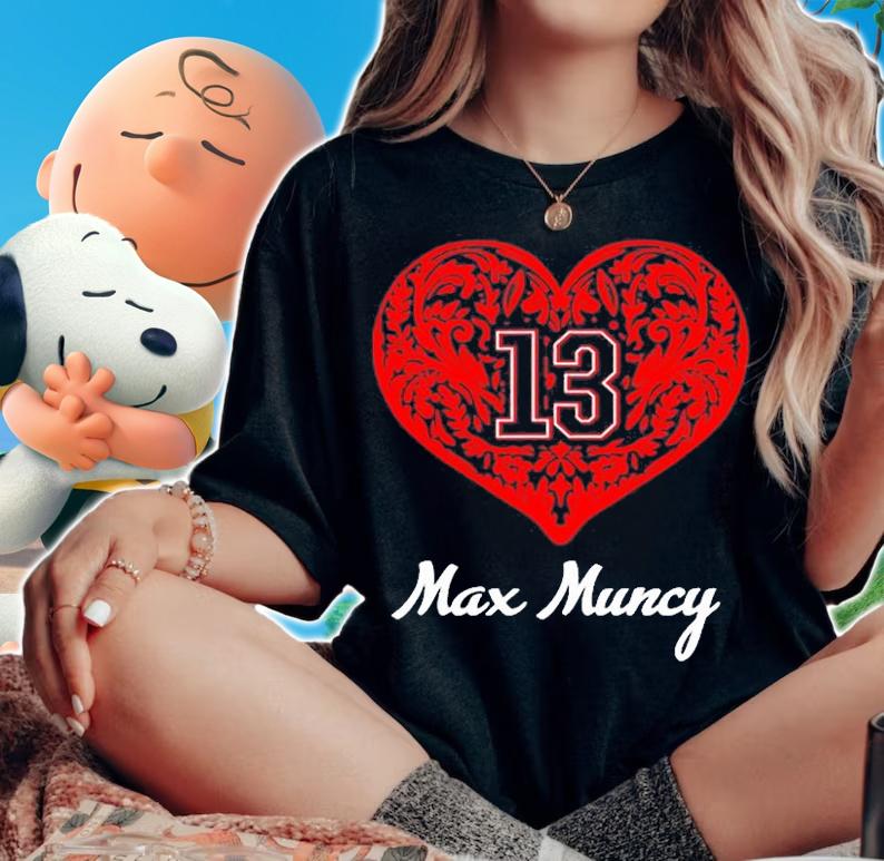 Max Muncy Ornate Heart Baseball T-Shirt t-shirt woman shirt