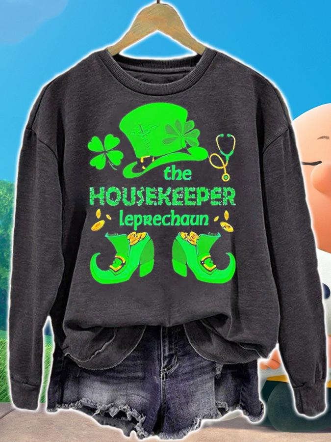 Nice The Housekeeper Leprechaun St Patricks Day T-Shirt t-shirt sweatshirt