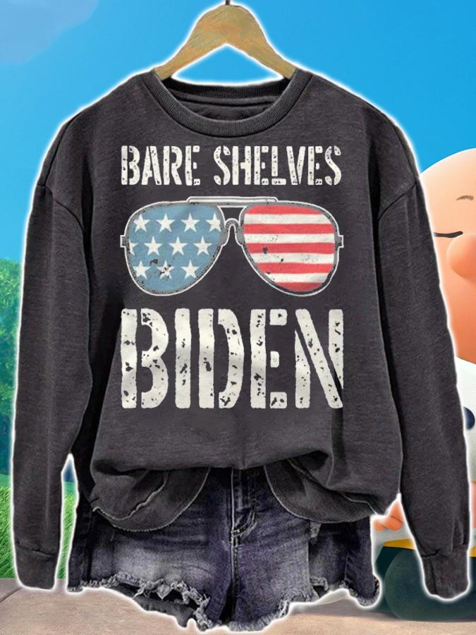 Premium funny Political Bare Shelves Biden Glasses Vintage T-Shirt t-shirt sweatshirt