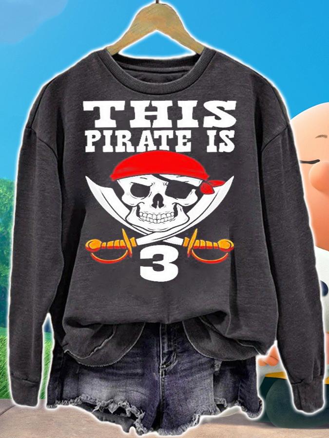 This Pirate Is 3 Pirate Hemed 3rd Birthday Party Boy T-Shirt t-shirt sweatshirt