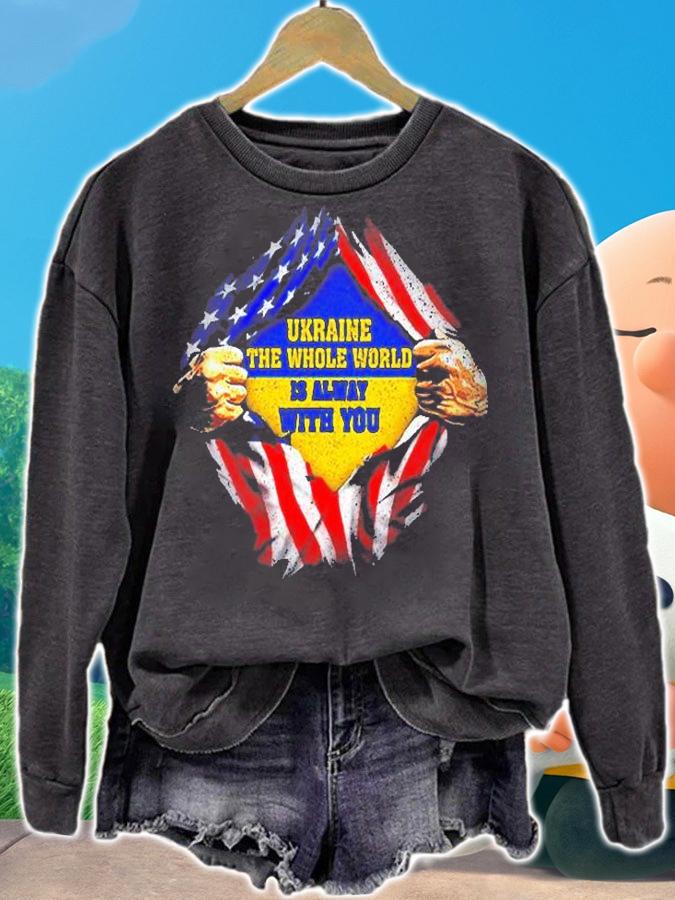 Ukraine The Whole World Is Alway With You No War In Ukraine T-Shirt t-shirt sweatshirt