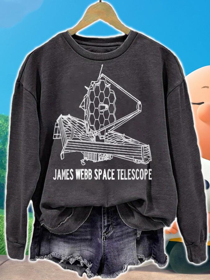 Womens James Webb Space Telescope Blueprint Schematic Diagram T-shirt t-shirt sweatshirt