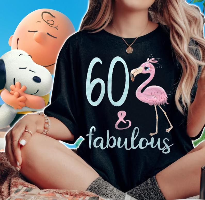 Womens Women 60Th Bday Gifts 60 Years Old Mom Wife Flamingo Outfit Shirt t-shirt woman shirt