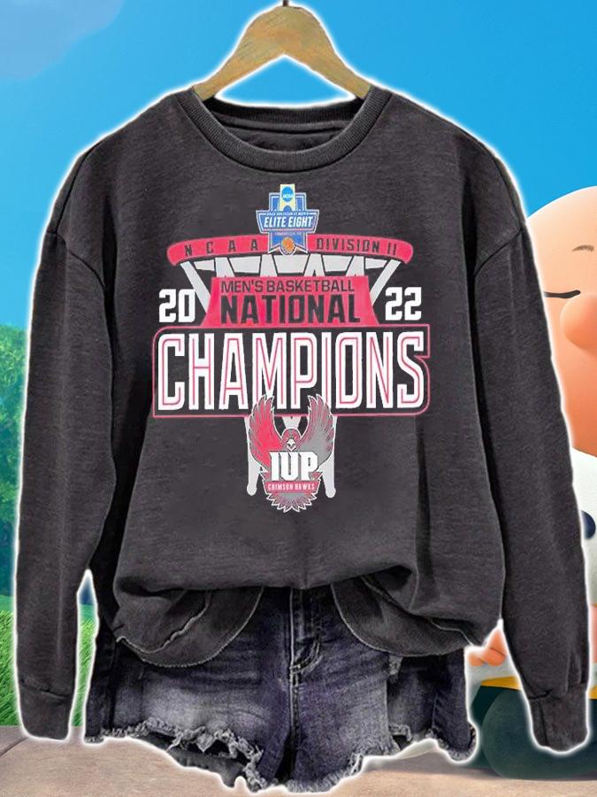 IUP Crimson Hawks 2022 Division II Men's Basketball Champions T-Shirt t-shirt