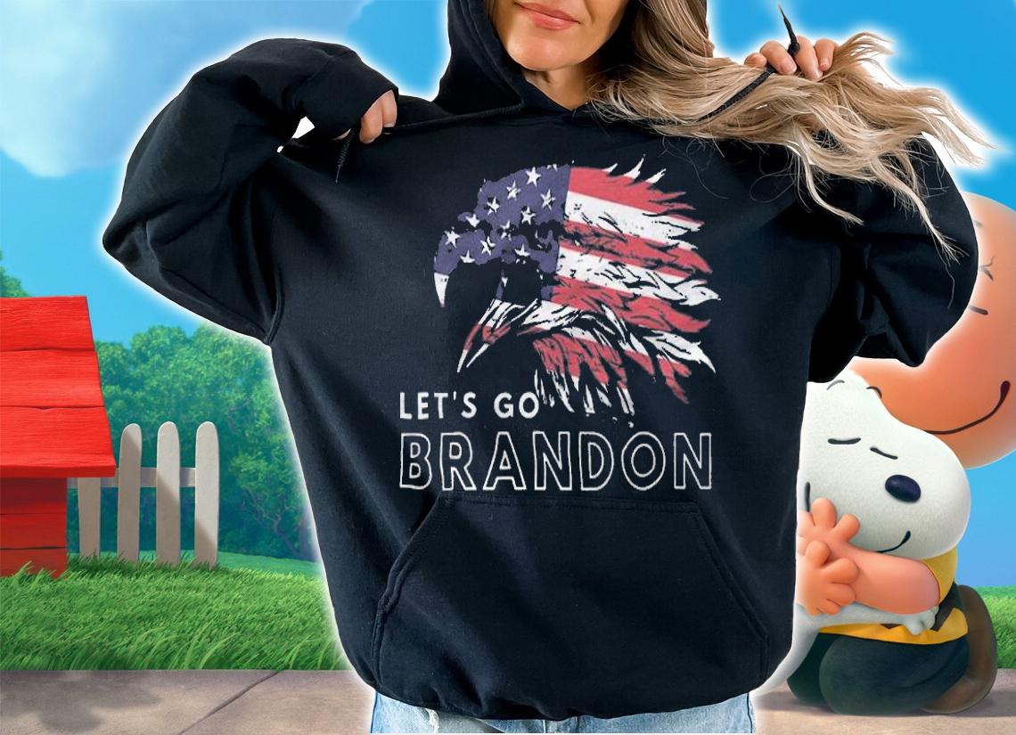 Let's Go Brandon Eagle FJB USA Flag T-Shirt t-shirt hoodie