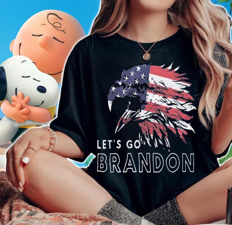 Let's Go Brandon Eagle FJB USA Flag T-Shirt t-shirt woman shirt