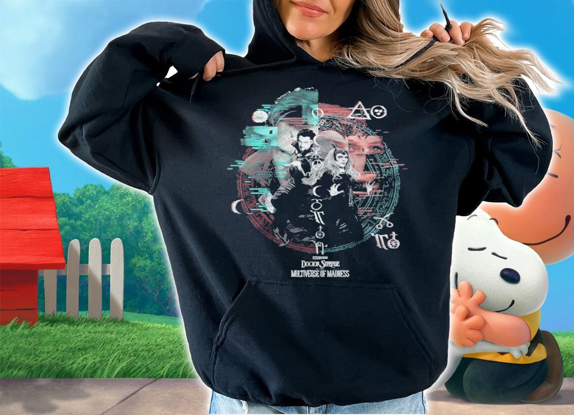 Marvel Dr. Strange 2 Strange and Scarlet Witch Glitched Magic T-shirt t-shirt hoodie