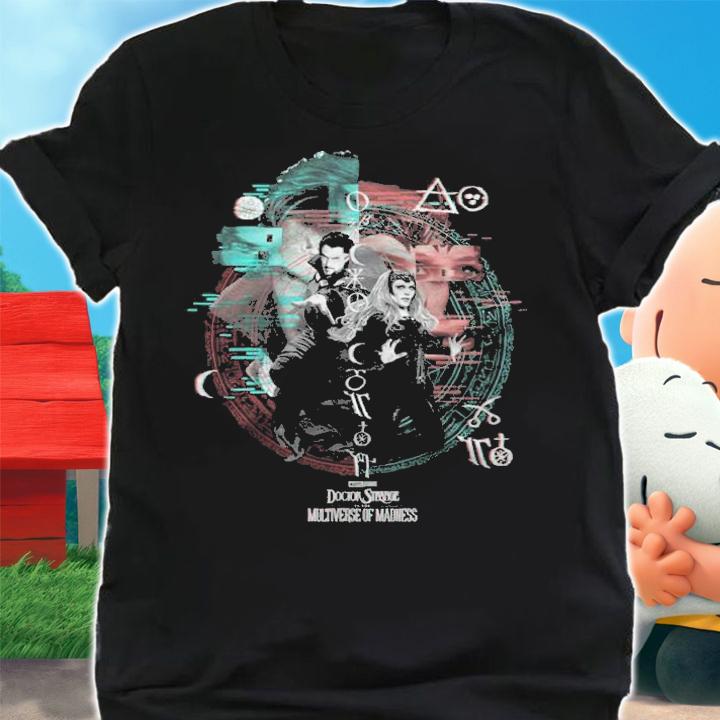 Marvel Dr. Strange 2 Strange and Scarlet Witch Glitched Magic T-shirt t-shirt shirt