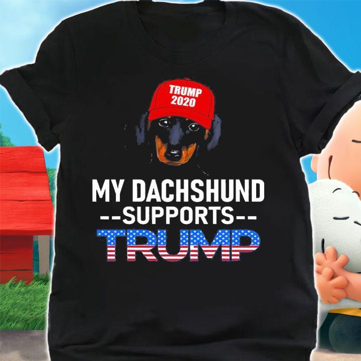 My Dachshund Supports Trump 2020 T-Shirt t-shirt shirt