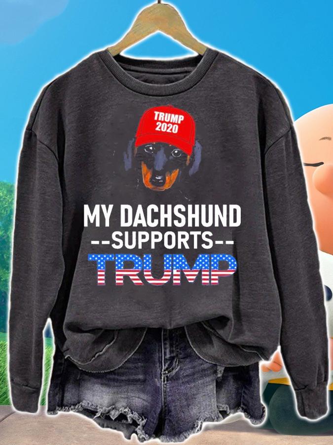 My Dachshund Supports Trump 2020 T-Shirt t-shirt sweatshirt