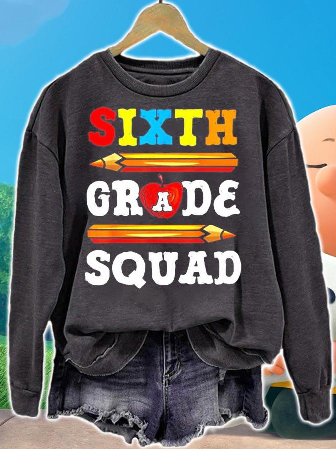 Sixth Grade Squad Back To School 6th Grade Teacher T-Shirt t-shirt sweatshirt