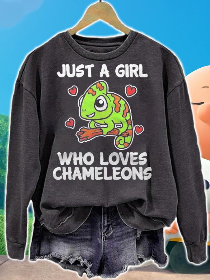 Just A Girl Who Loves Chameleons Lizard Chameleon Costume Shirt t-shirt sweatshirt